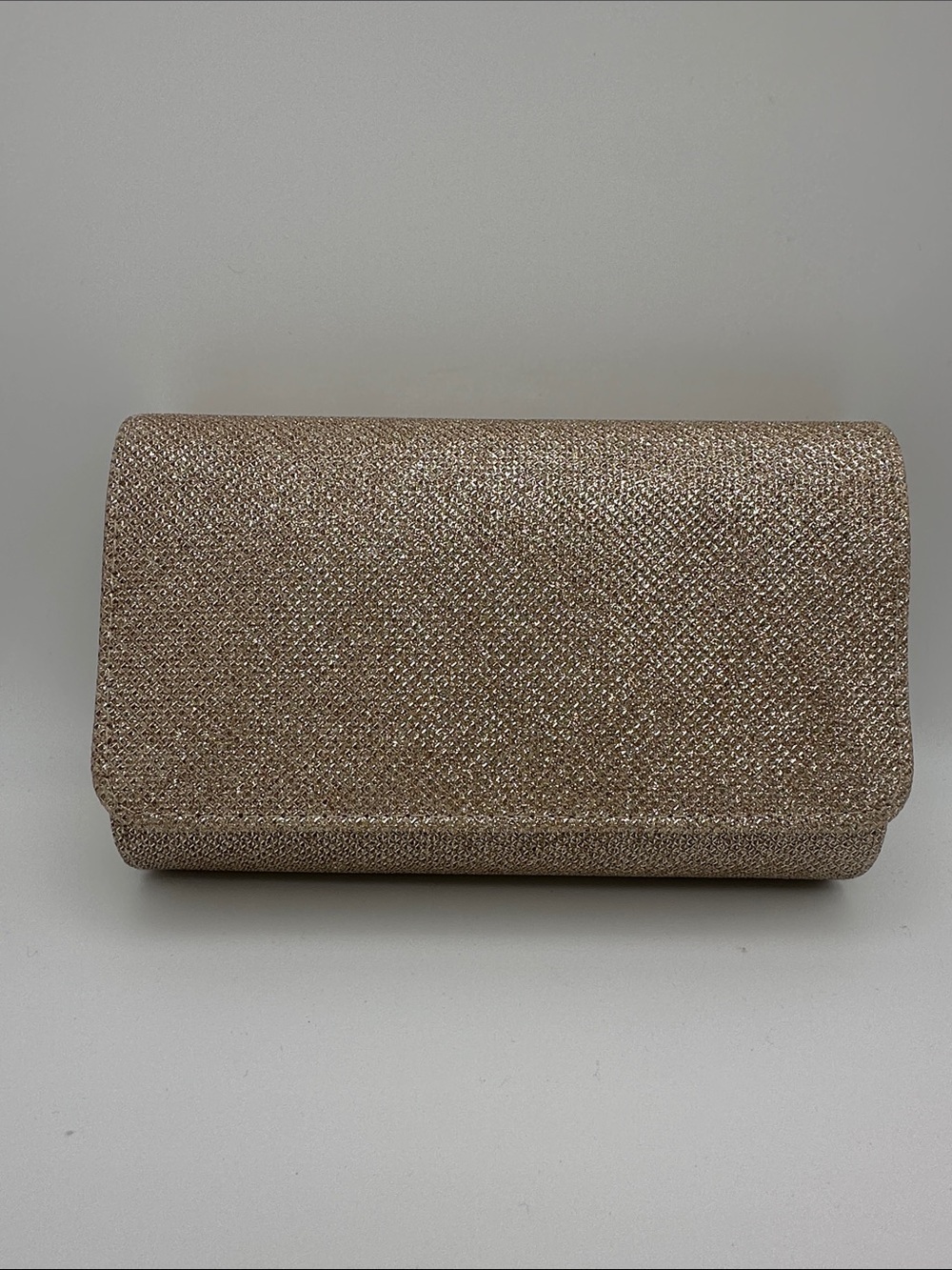 ESTEE & LILLY Elegant Metallic Rose Gold Evening Clutch Purse